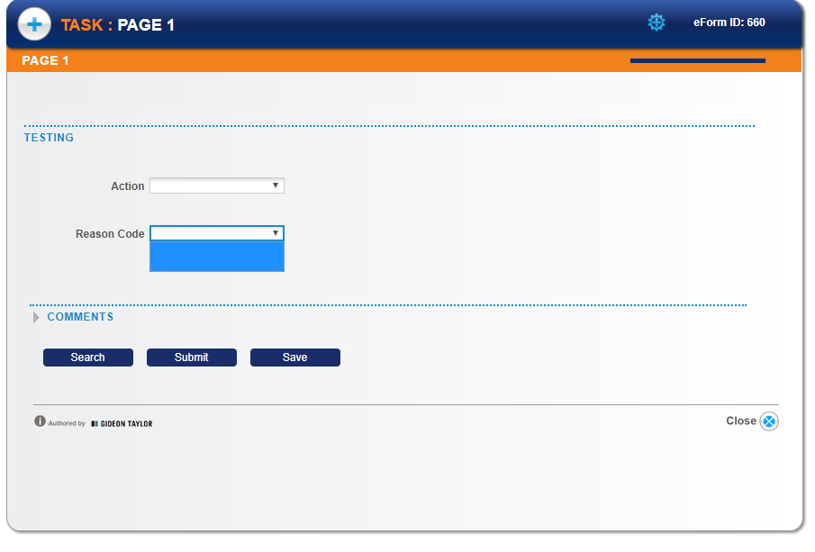 A screenshot of the second prompt field in a cascading lookup showing no options