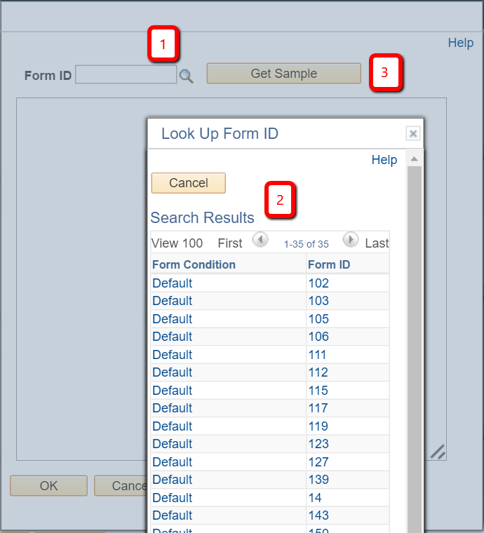 A screenshot showing the steps to get sample xml