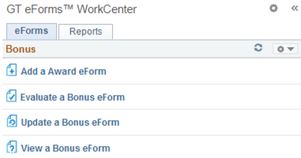 Screenshot eForms Tab 