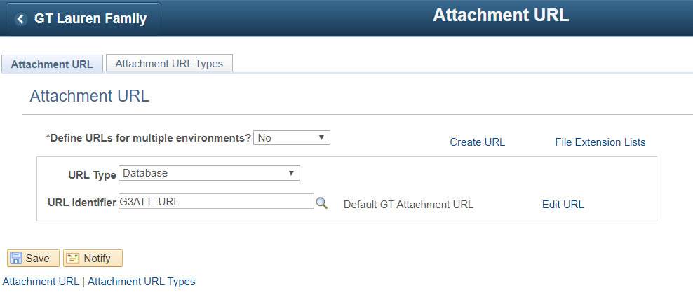 A screenshot of the &#39;Attachment URL&#39; menu of GT eForms