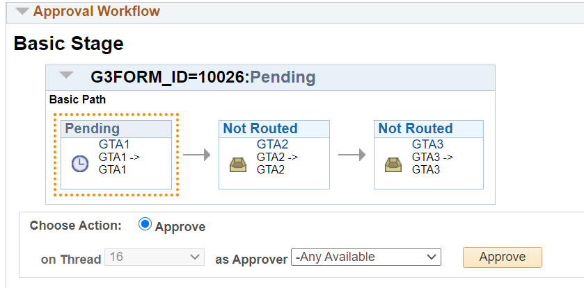 screen shot of approval workflow if show workflow and approve pending checked