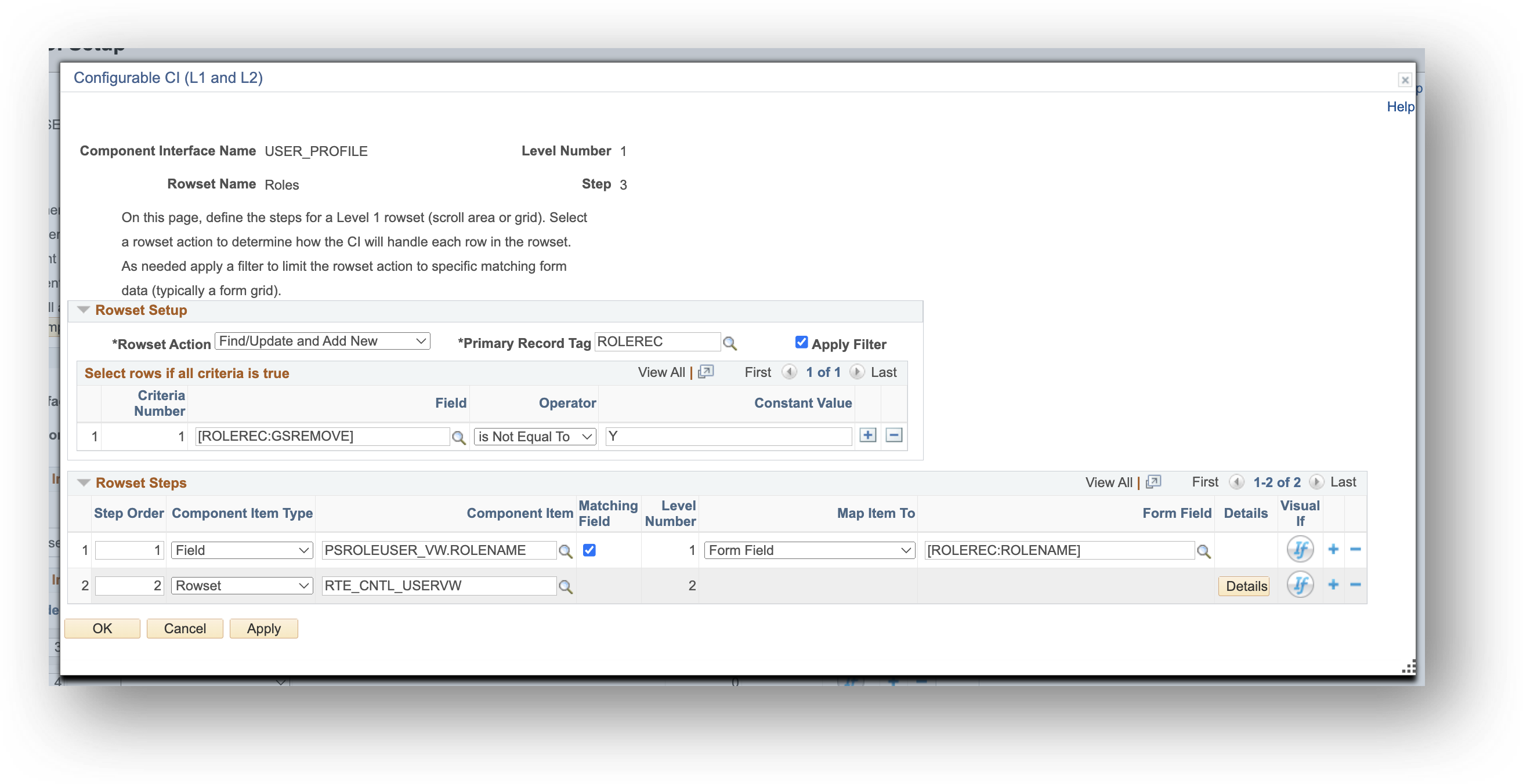 A screenshot showing the details window after configuration.