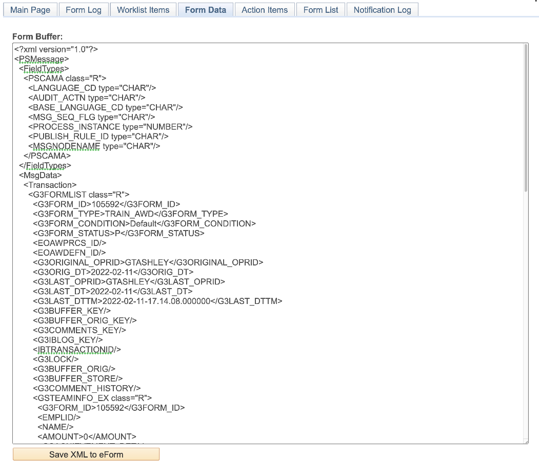 Screenshot Form Admin Tool Form Data Tab Standard