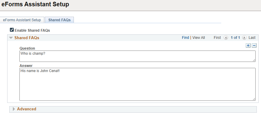 eForms Assistant Shared FAQs