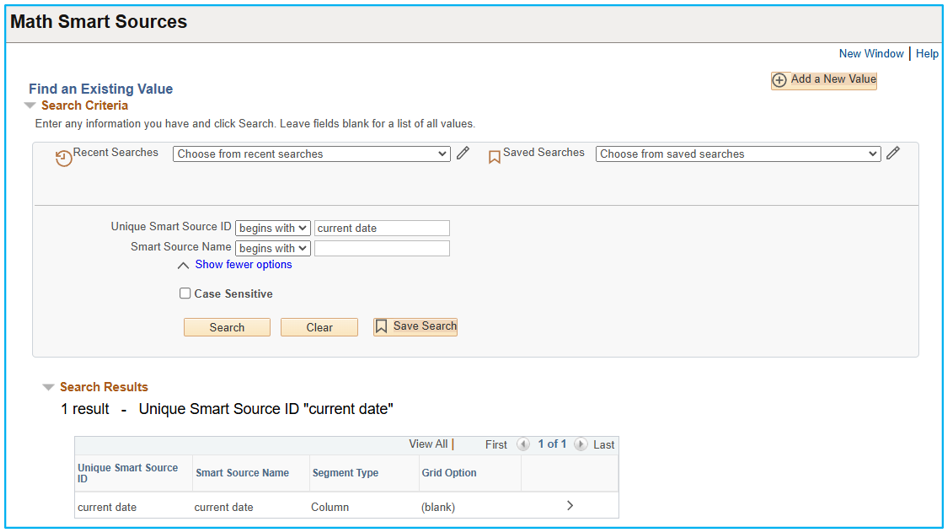 Math Search Existing Value
