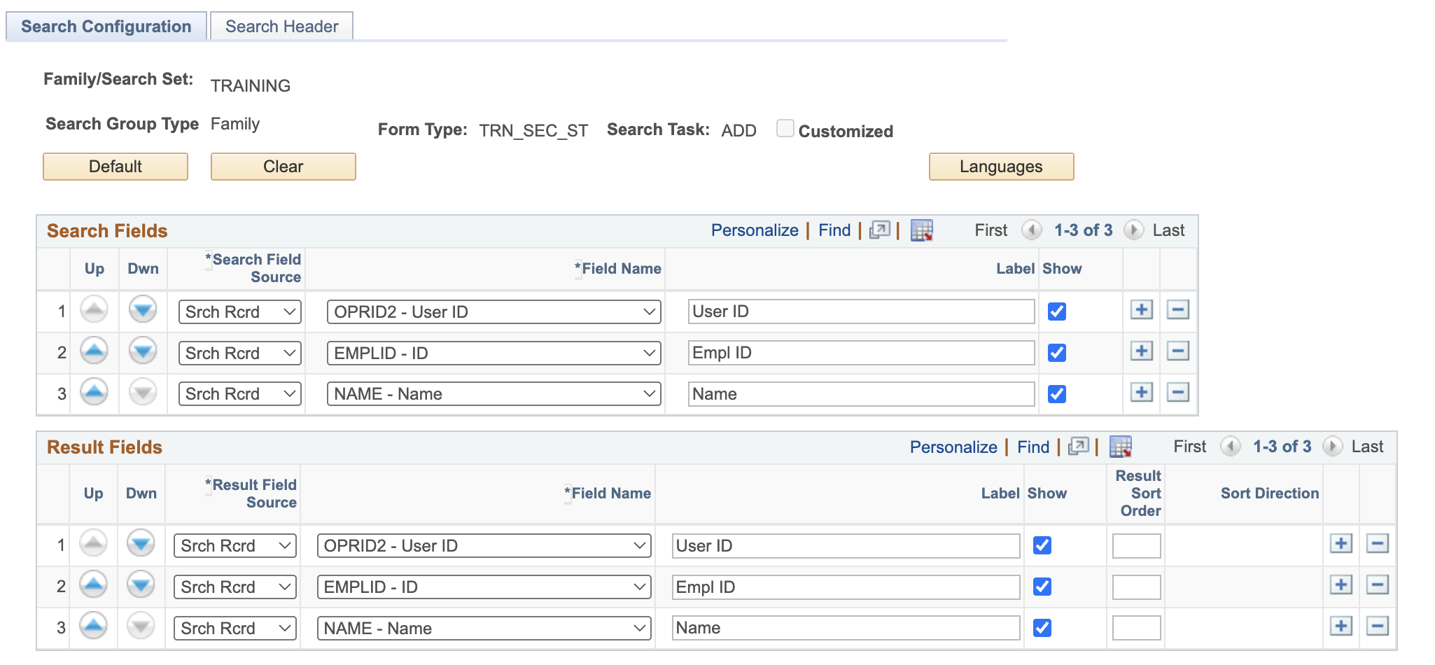 a screenshot showing the Add search configuration
