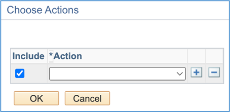 A screenshot of the section that allows users to control which actions trigger a validation.