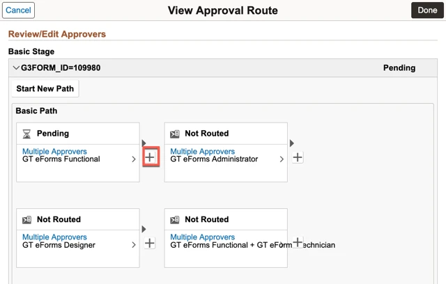 A screenshot of a form Results page with the Ad Hoc routing section displayed